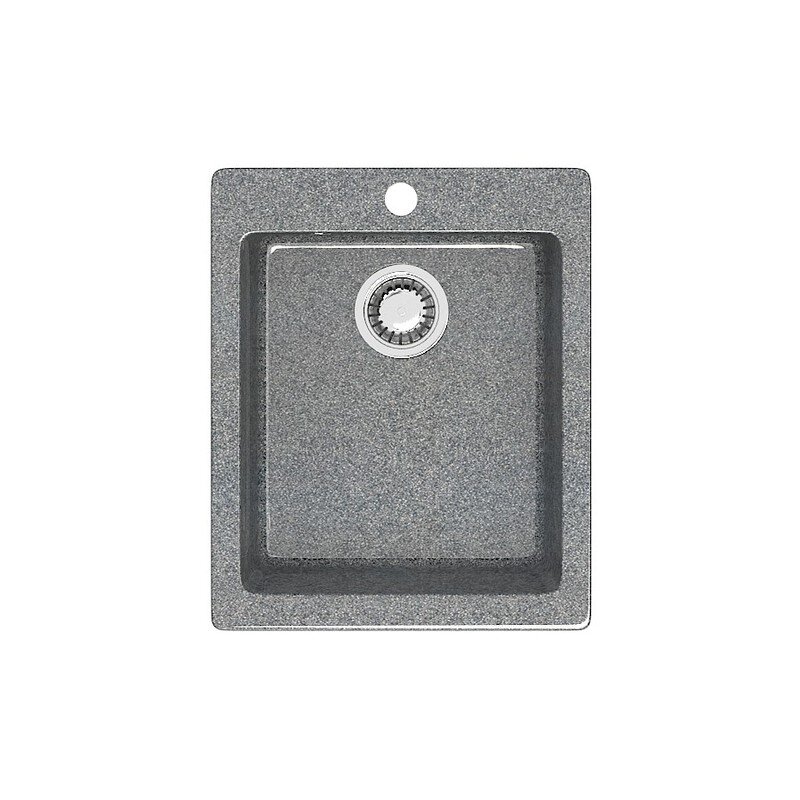 Мойка глянцевая BERGG Z8 темно-серый квадратная 425х195х500 мм B008Q008 + комплект /781/
