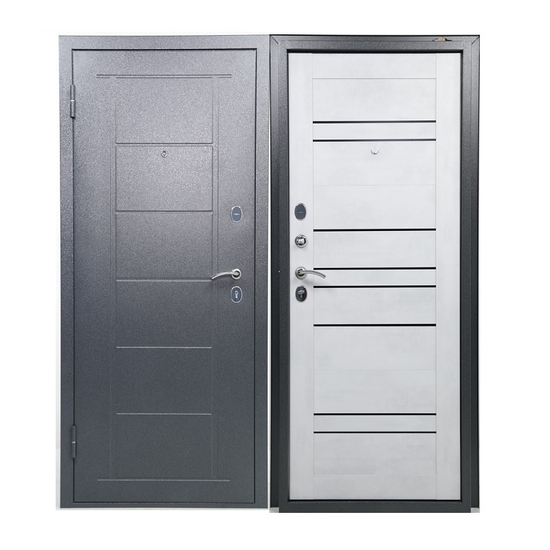 Дверь металлическая Титан 8С 2050-960-L Бетон снежный металл графит, левая