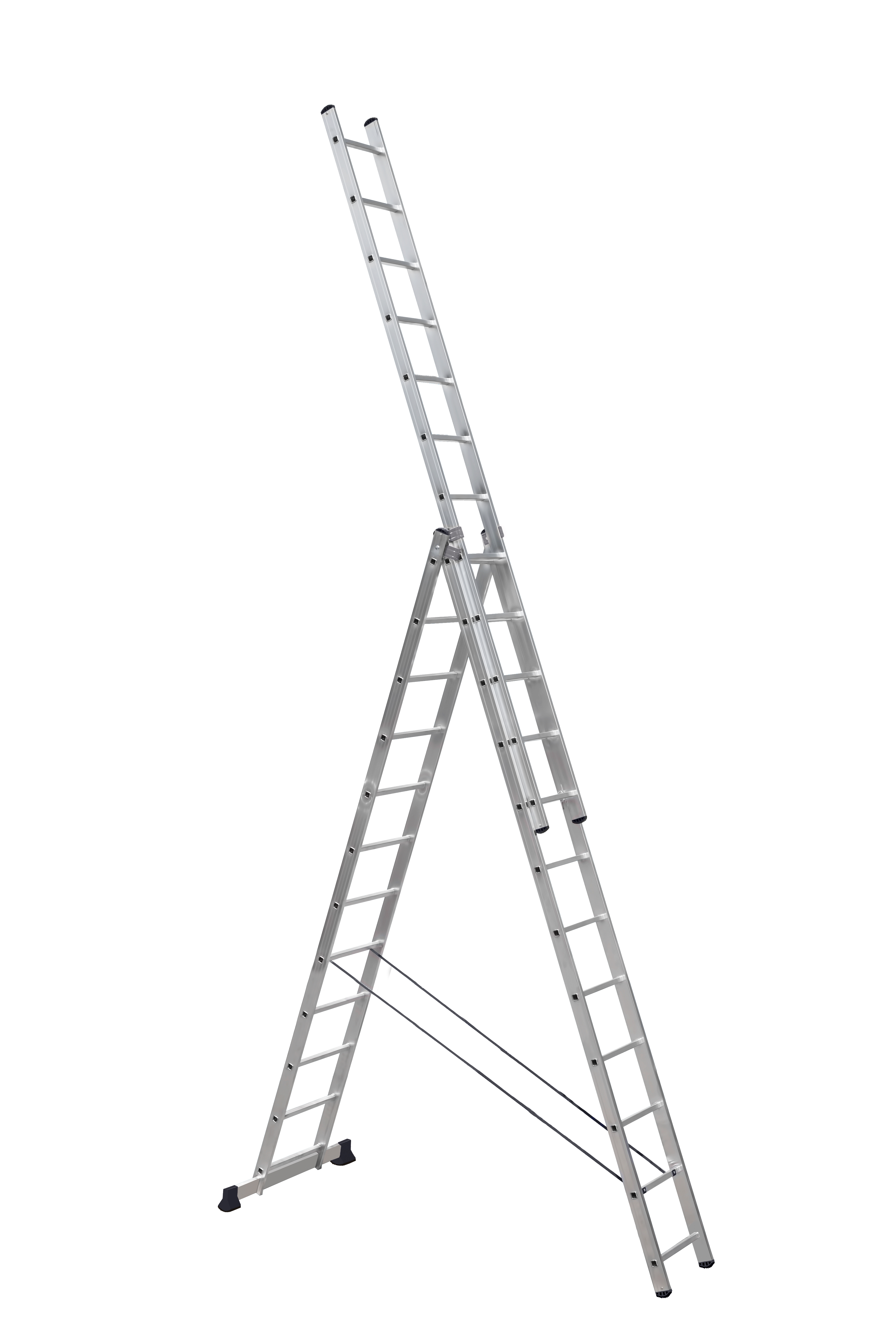 Лестница алюминиевая 3-секционная 12 ступеней Scala SC 3012