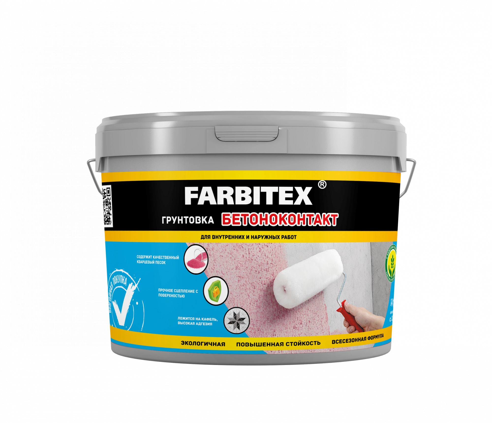 Грунтовка акриловая бетоноконтакт FARBITEX 3кг