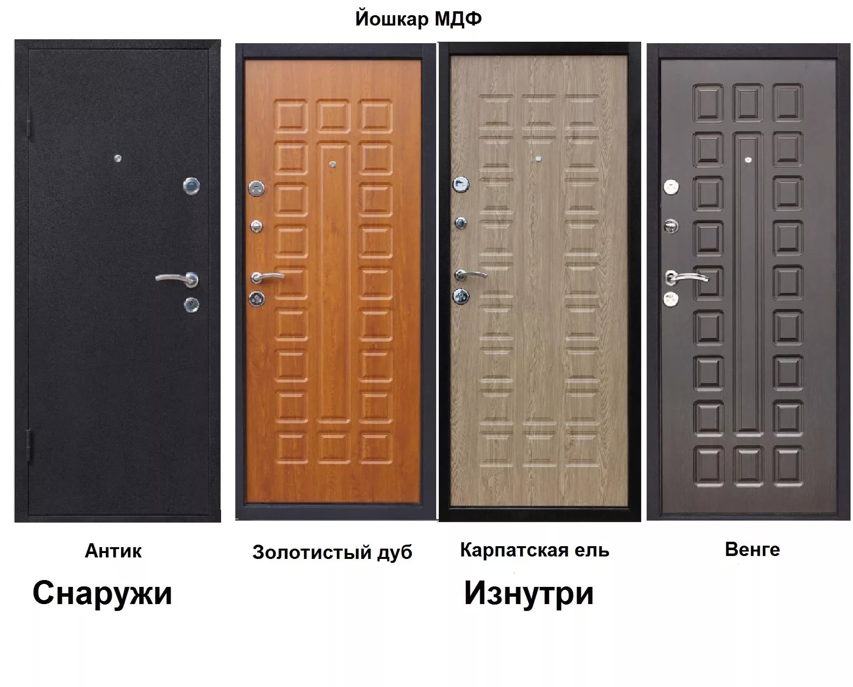 Дверь металлическая Йошкар Ель Карпатская 960L левая (Фурнитура внутри) 