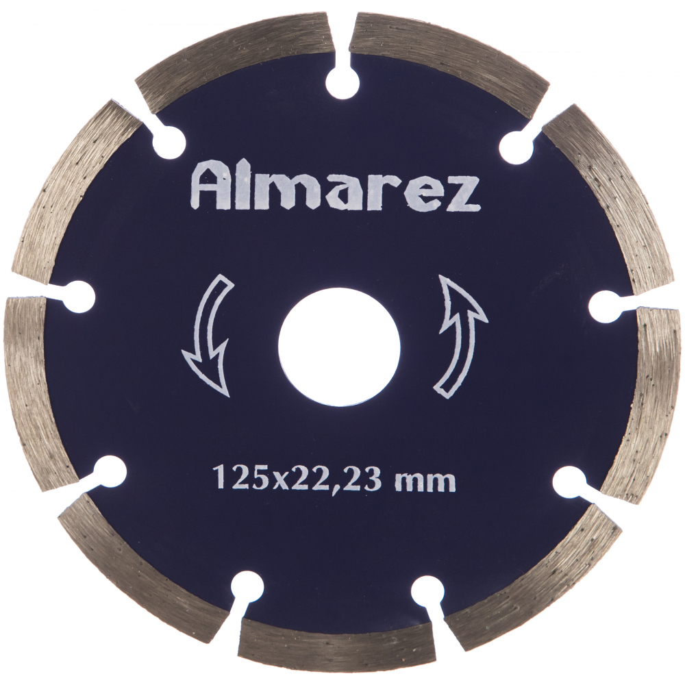 Диск алмазный отрезной 125х22,2мм по кирпичу сегментный сухой рез Almarez 304125