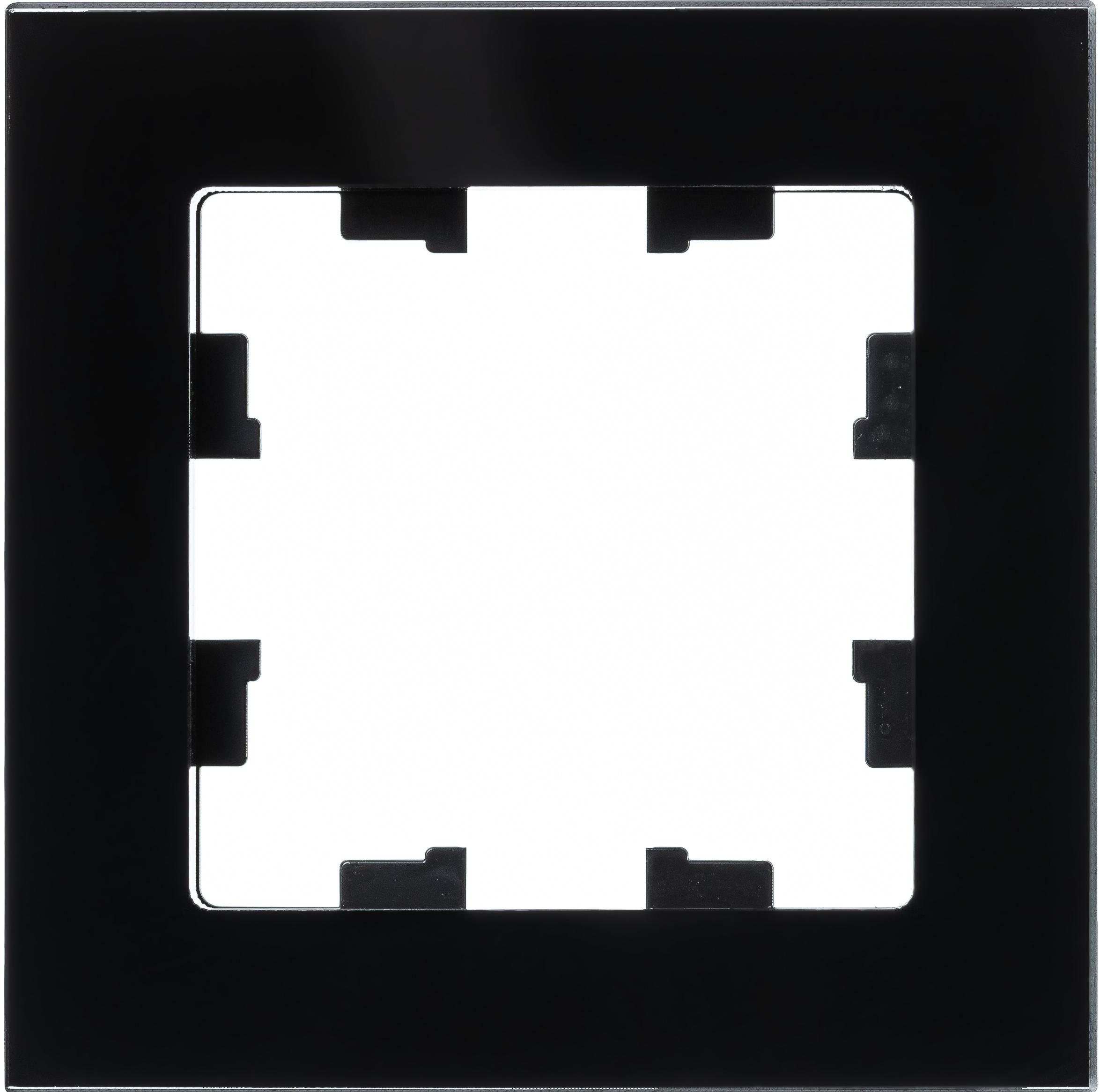 Рамка "Atlas Design" 1 СП черная, стекло Nature ATN321001