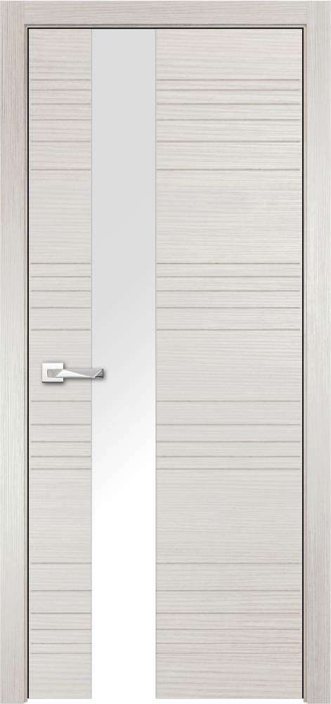 Дверь ДО "Next" Новелла 1 700х2000 Белый дуб (Лакобель белое), Экошпон