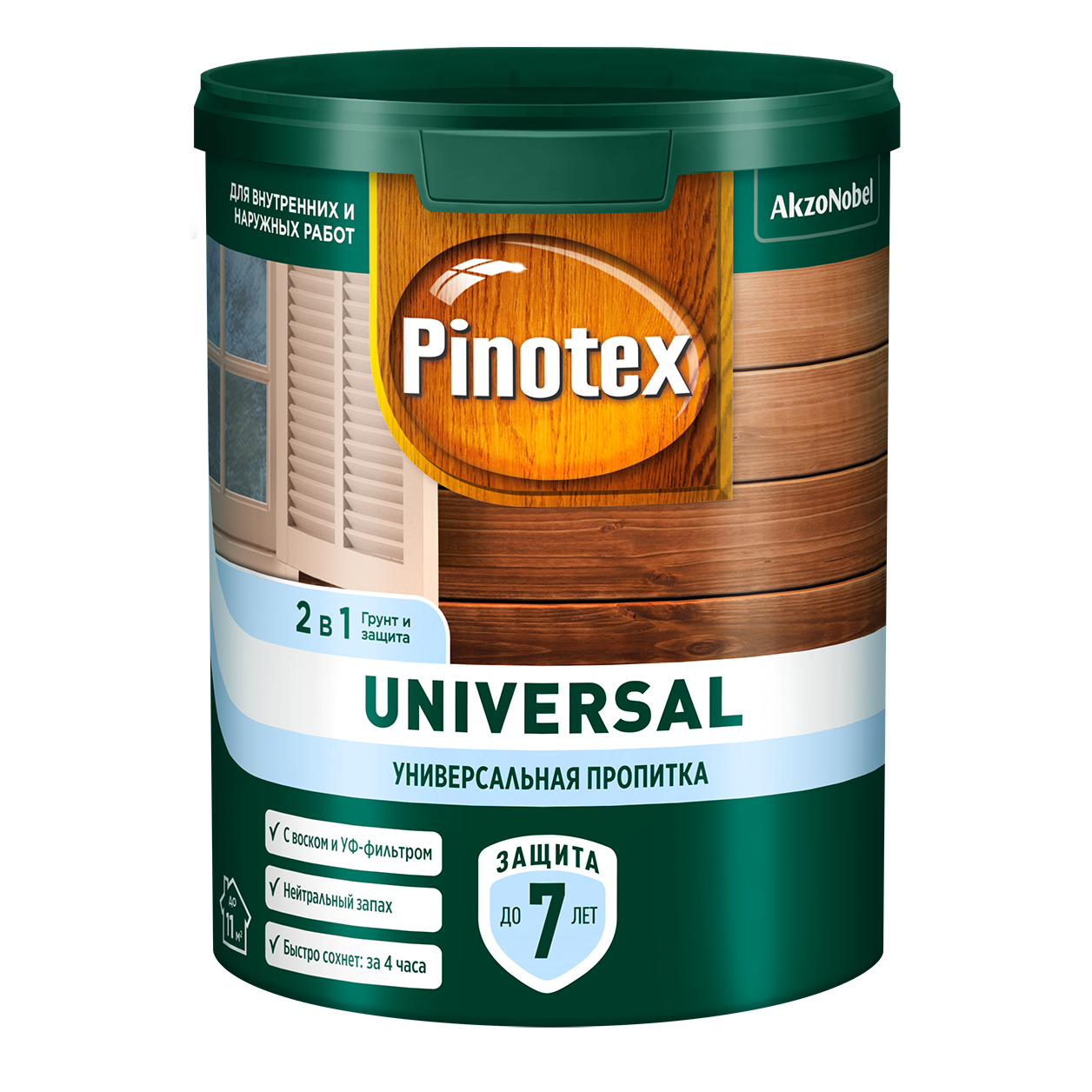 Пропитка Pinotex UNIVERSAL 2В1 акриловая палисандр 9л***