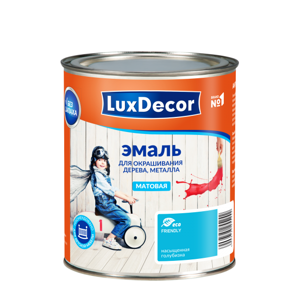 Эмаль акриловая LuxDecor матовая ванильный крем 0,75л