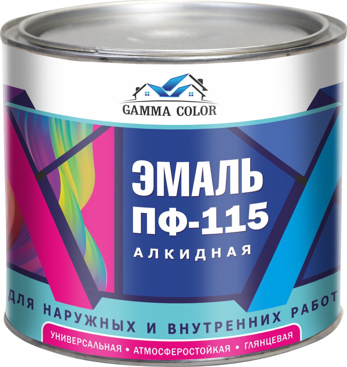 Эмаль алкидная ПФ-115 Gamma Color шоколад 1,8кг