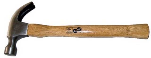 Молоток-гвоздодер с деревянной ручкой 600гр Боёк 85381