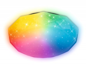 Светильник светодиодный Ambrella (Алмаз) 60W(4500lm) 2K-4K-6K-RGB d=400,пульт ДУ, FF417 WH