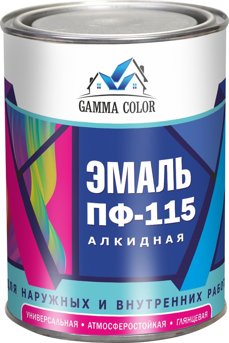 Эмаль алкидная ПФ-115 Gamma Color шоколад 0,8кг