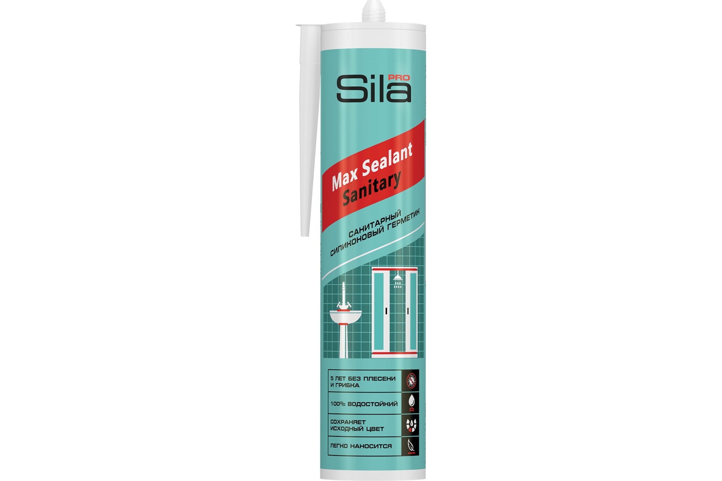 Герметик силиконовый санитарный Sila PRO Max Sealant белый 280мл SS2804